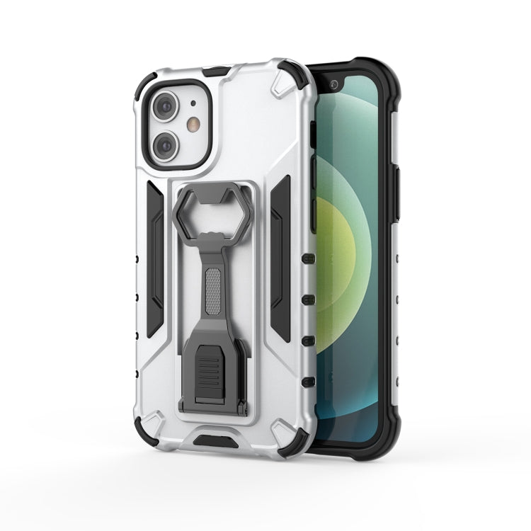 For iPhone 12 mini Peacock Style PC + TPU Protective Case with Bottle Opener