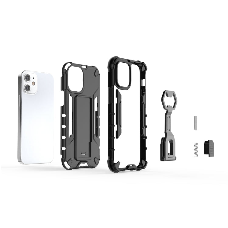 For iPhone 12 mini Peacock Style PC + TPU Protective Case with Bottle Opener