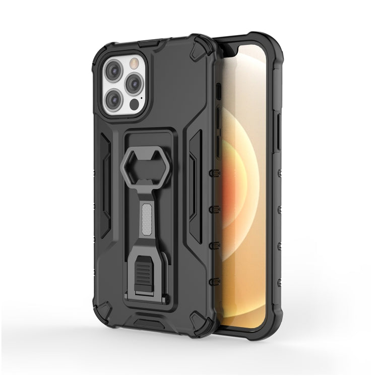For iPhone 12 / 12 Pro Peacock Style PC + TPU Protective Case with Bottle Opener