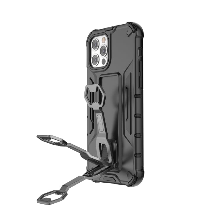 For iPhone 12 / 12 Pro Peacock Style PC + TPU Protective Case with Bottle Opener
