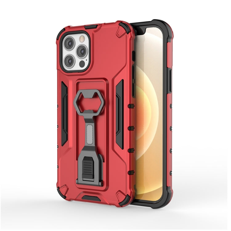 For iPhone 12 / 12 Pro Peacock Style PC + TPU Protective Case with Bottle Opener