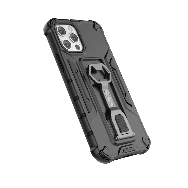 For iPhone 12 / 12 Pro Peacock Style PC + TPU Protective Case with Bottle Opener