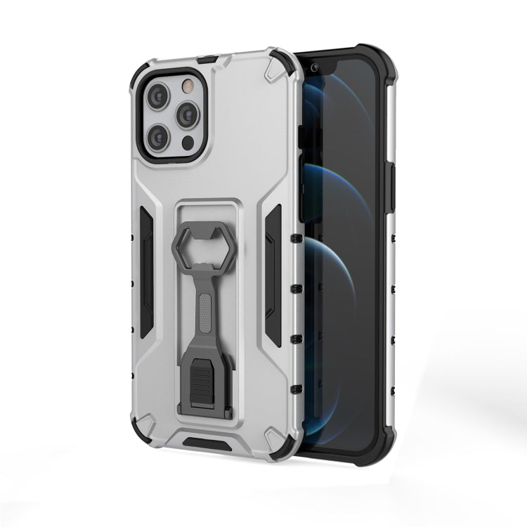For iPhone 12 Pro Max Peacock Style PC + TPU Protective Case with Bottle Opener