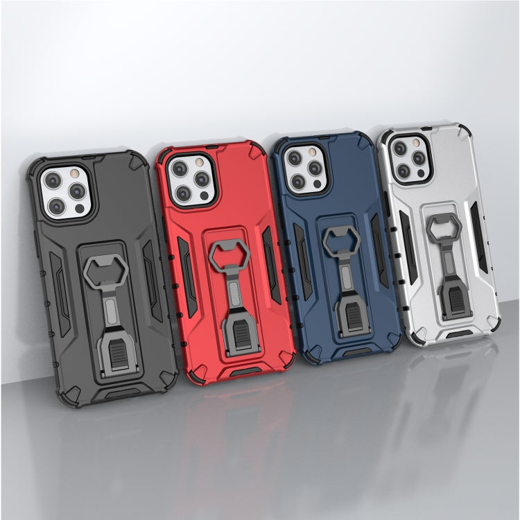 For iPhone 12 Pro Max Peacock Style PC + TPU Protective Case with Bottle Opener