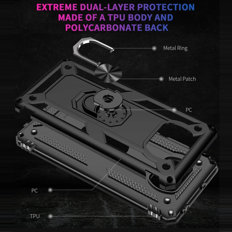 For Xiaomi Poco X3 NFC Shockproof TPU + PC Protective Case with 360 Degree Rotating Holder