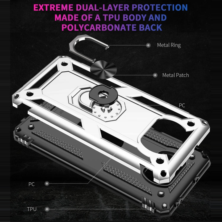 For Xiaomi Poco X3 NFC Shockproof TPU + PC Protective Case with 360 Degree Rotating Holder