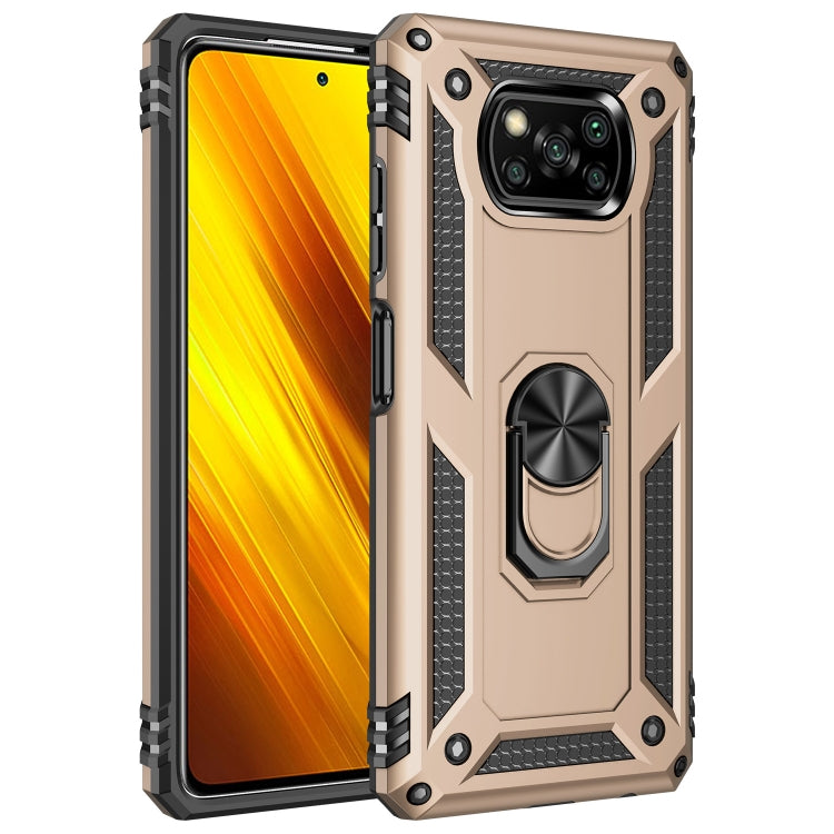 For Xiaomi Poco X3 NFC Shockproof TPU + PC Protective Case with 360 Degree Rotating Holder