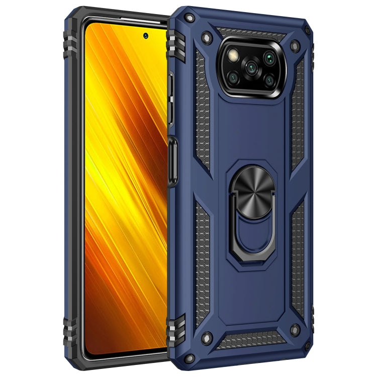 For Xiaomi Poco X3 NFC Shockproof TPU + PC Protective Case with 360 Degree Rotating Holder