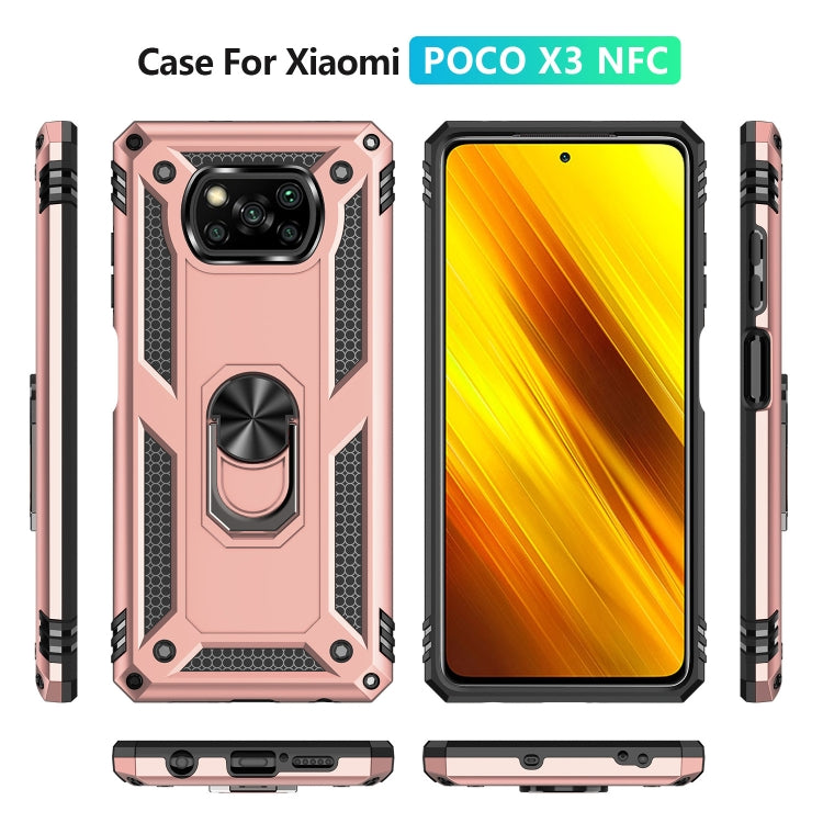 For Xiaomi Poco X3 NFC Shockproof TPU + PC Protective Case with 360 Degree Rotating Holder