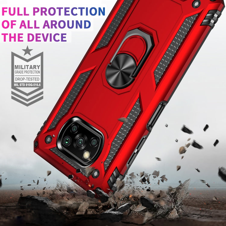 For Xiaomi Poco X3 NFC Shockproof TPU + PC Protective Case with 360 Degree Rotating Holder