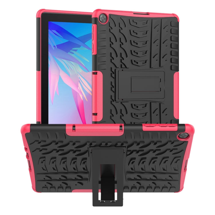For Huawei MatePad T10/T10S/Enjoy 2 Tire Texture Shockproof TPU+PC Protective Case with Holder