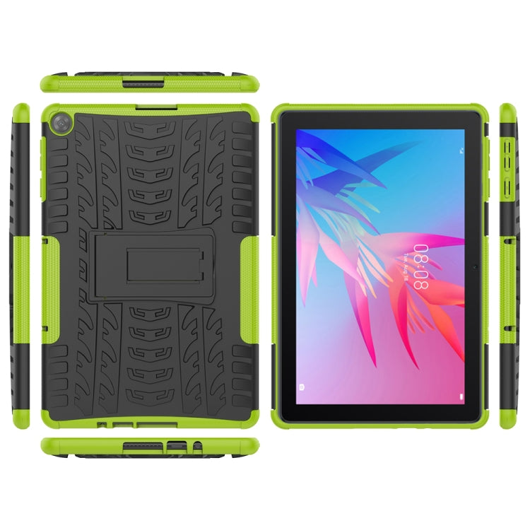 For Huawei MatePad T10/T10S/Enjoy 2 Tire Texture Shockproof TPU+PC Protective Case with Holder