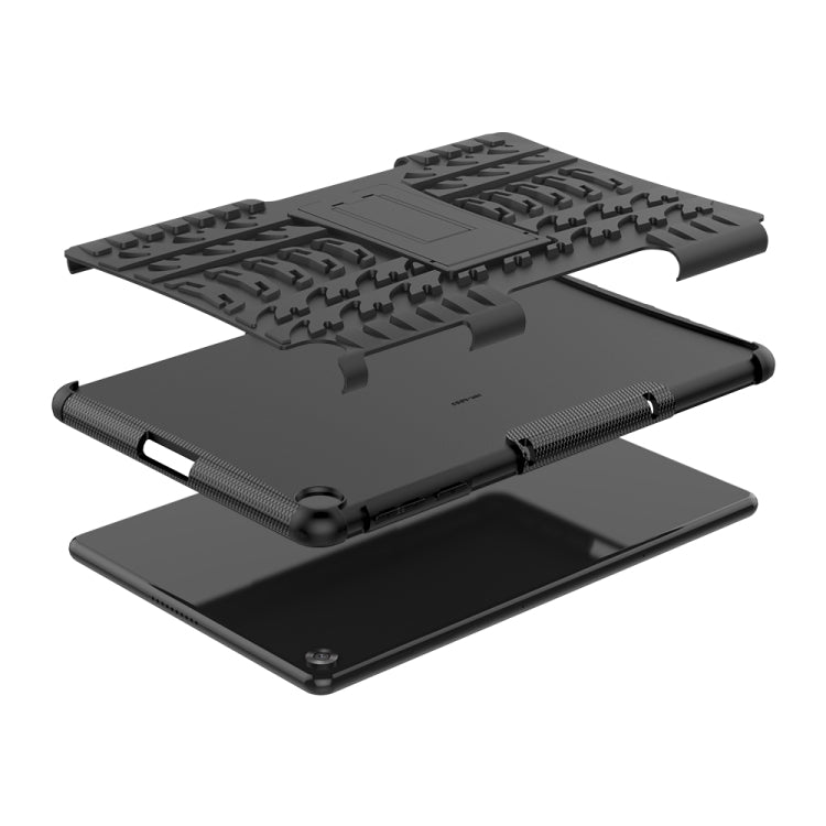 For Huawei MatePad T10/T10S/Enjoy 2 Tire Texture Shockproof TPU+PC Protective Case with Holder