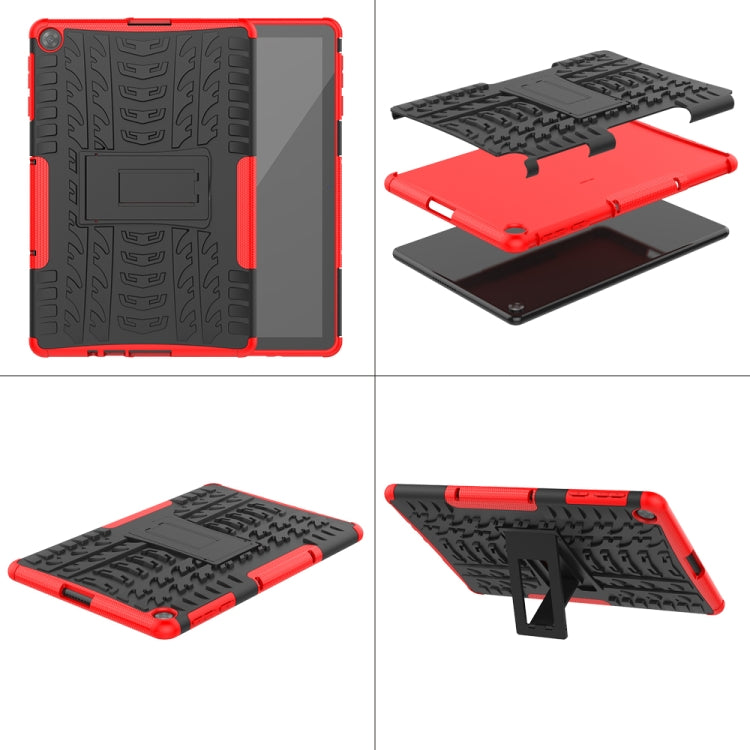 For Huawei MatePad T10/T10S/Enjoy 2 Tire Texture Shockproof TPU+PC Protective Case with Holder