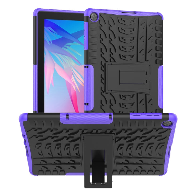 For Huawei MatePad T10/T10S/Enjoy 2 Tire Texture Shockproof TPU+PC Protective Case with Holder