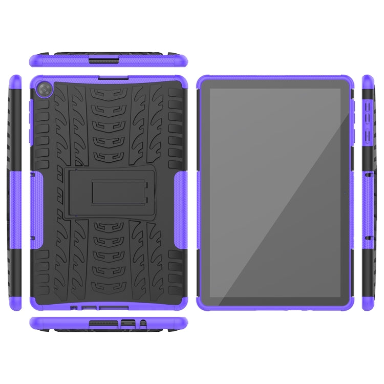 For Huawei MatePad T10/T10S/Enjoy 2 Tire Texture Shockproof TPU+PC Protective Case with Holder