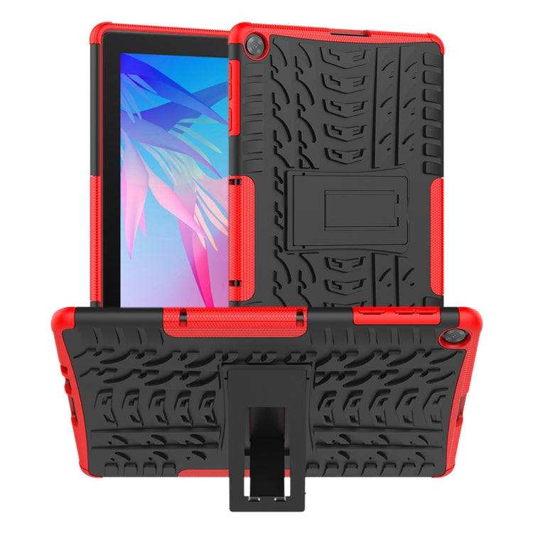For Huawei MatePad T10/T10S/Enjoy 2 Tire Texture Shockproof TPU+PC Protective Case with Holder
