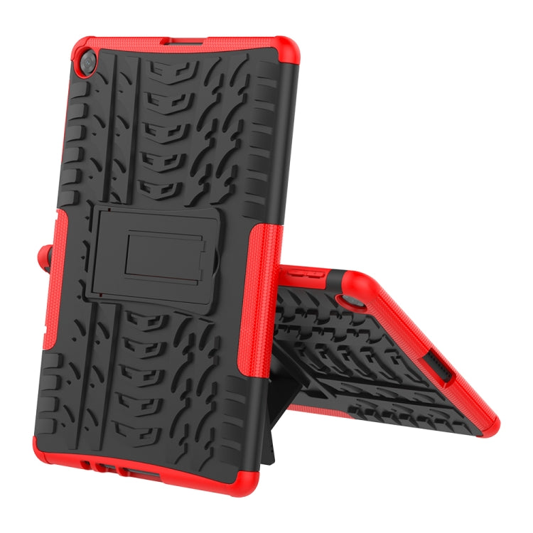 For Huawei MatePad T10/T10S/Enjoy 2 Tire Texture Shockproof TPU+PC Protective Case with Holder