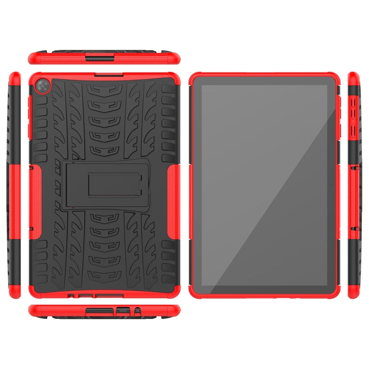 For Huawei MatePad T10/T10S/Enjoy 2 Tire Texture Shockproof TPU+PC Protective Case with Holder