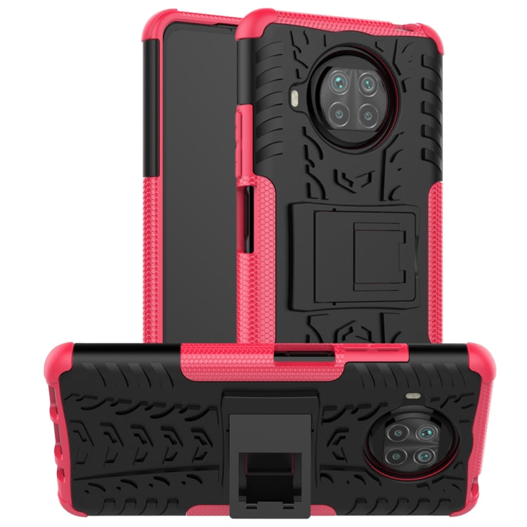 For Xiaomi Mi 10T Lite 5G Tire Texture Shockproof TPU+PC Protective Case with Holder