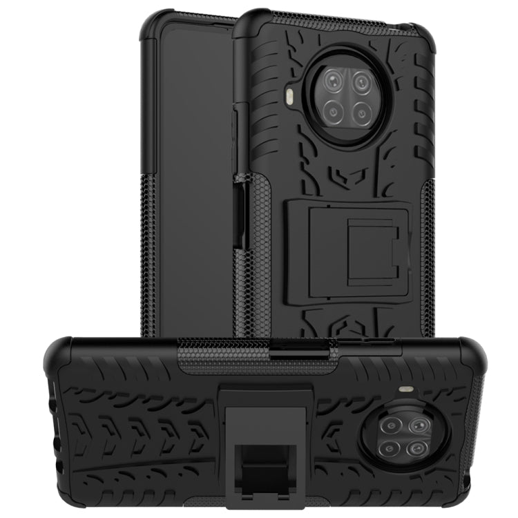 For Xiaomi Mi 10T Lite 5G Tire Texture Shockproof TPU+PC Protective Case with Holder