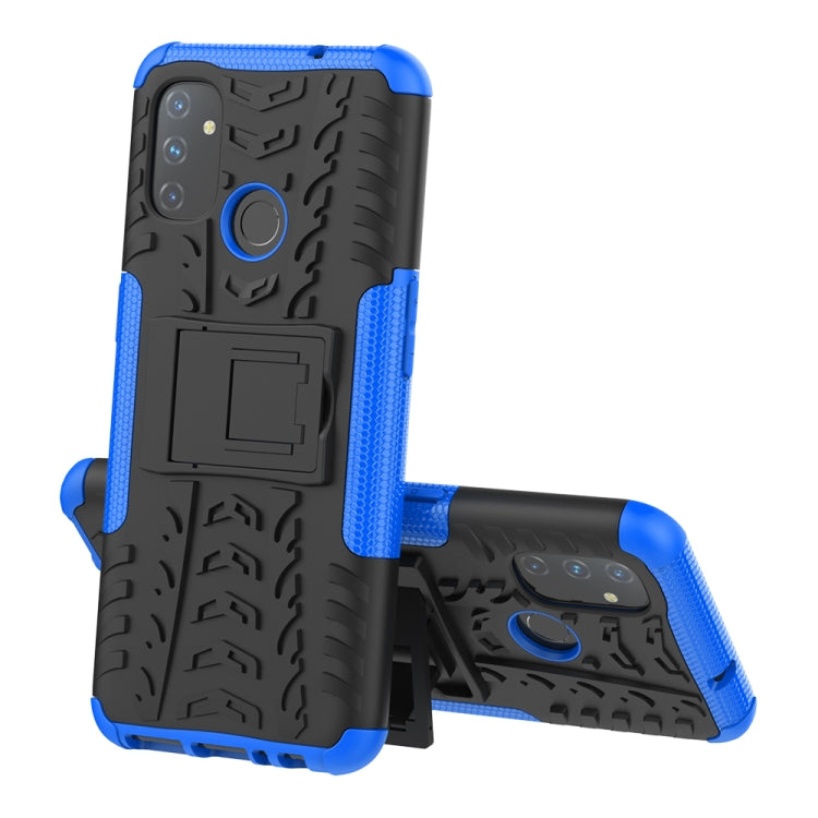For OnePlus Nord N100 Tire Texture Shockproof TPU+PC Protective Case with Holder