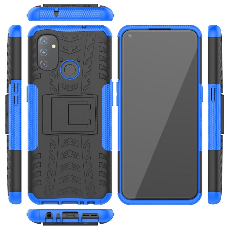 For OnePlus Nord N100 Tire Texture Shockproof TPU+PC Protective Case with Holder