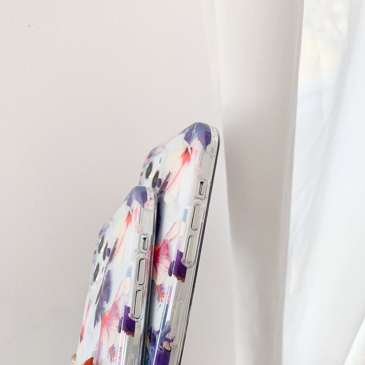 For iPhone 11 Hollow Flowers Pattern TPU Protective Case