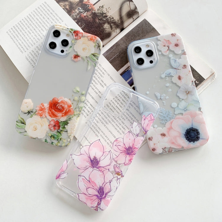 For iPhone 11 Hollow Flowers Pattern TPU Protective Case
