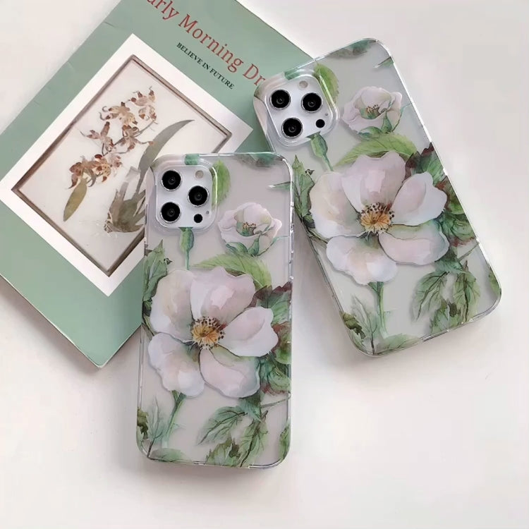 For iPhone 11 Hollow Flowers Pattern TPU Protective Case