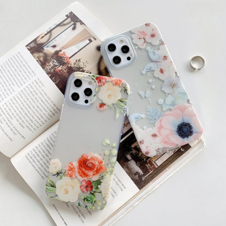 For iPhone 11 Hollow Flowers Pattern TPU Protective Case