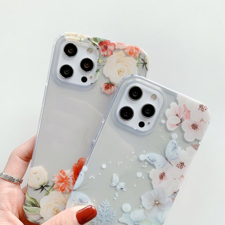 For iPhone 11 Hollow Flowers Pattern TPU Protective Case