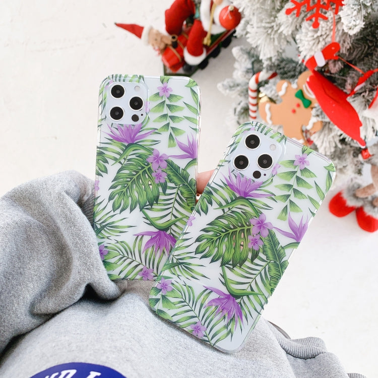 For iPhone 11 Hollow Flowers Pattern TPU Protective Case