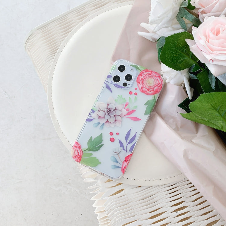 For iPhone 11 Pro Hollow Flowers Pattern TPU Protective Case