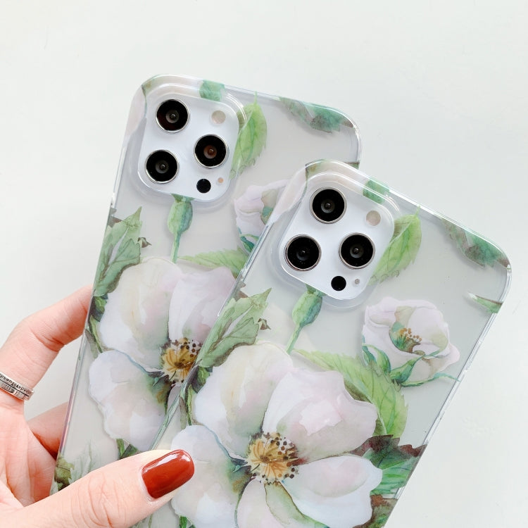 For iPhone 11 Pro Hollow Flowers Pattern TPU Protective Case