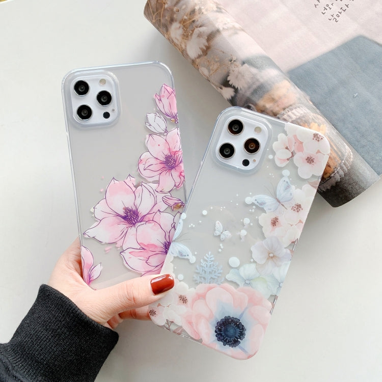 For iPhone 11 Pro Hollow Flowers Pattern TPU Protective Case
