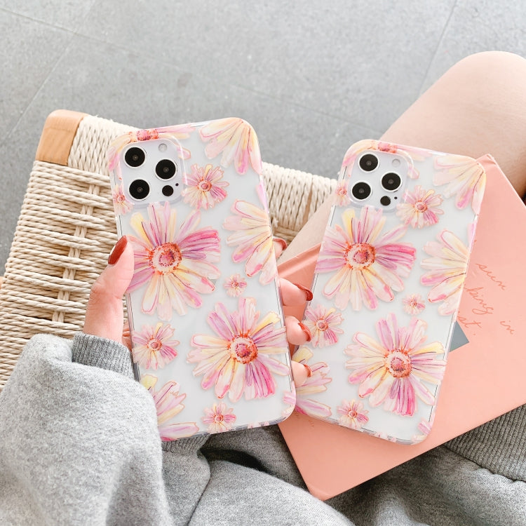 For iPhone 11 Pro Max Hollow Flowers Pattern TPU Protective Case