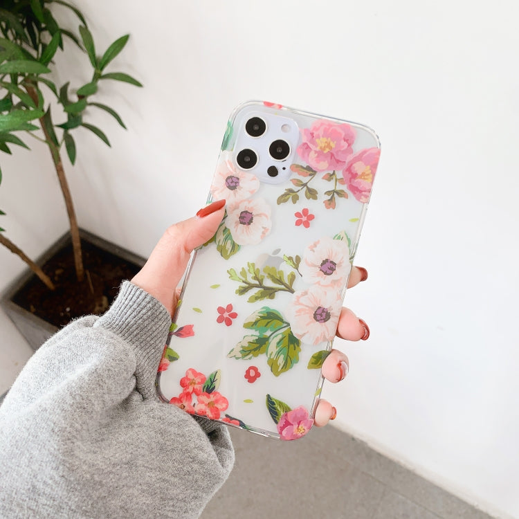 For iPhone 11 Pro Max Hollow Flowers Pattern TPU Protective Case