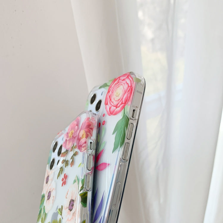 For iPhone 11 Pro Max Hollow Flowers Pattern TPU Protective Case