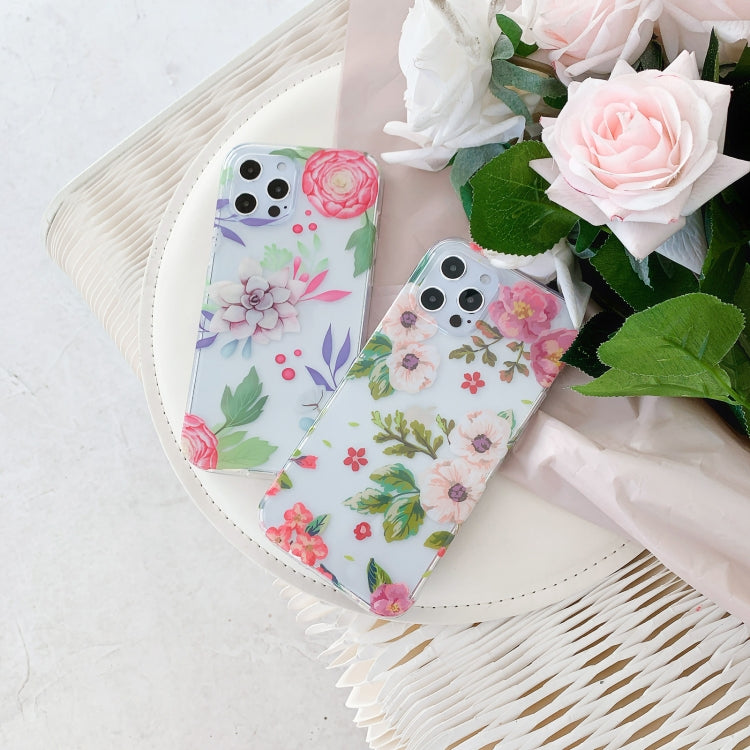 For iPhone 11 Pro Max Hollow Flowers Pattern TPU Protective Case