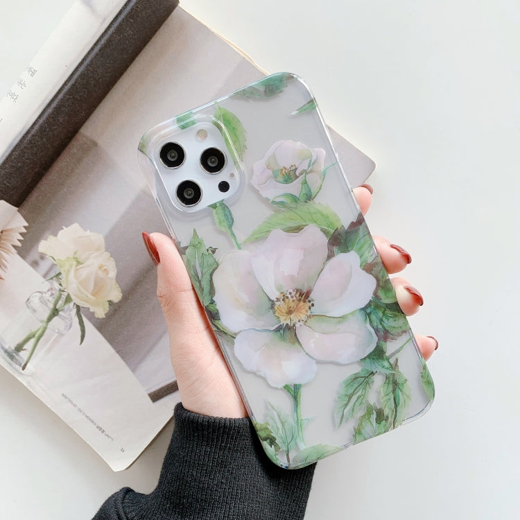 For iPhone 11 Pro Max Hollow Flowers Pattern TPU Protective Case
