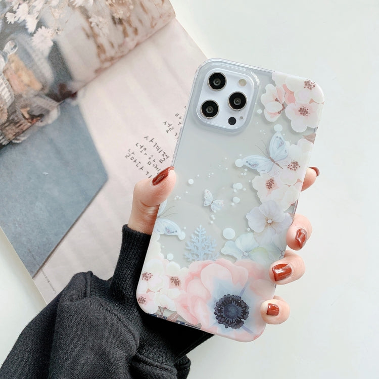For iPhone 11 Pro Max Hollow Flowers Pattern TPU Protective Case