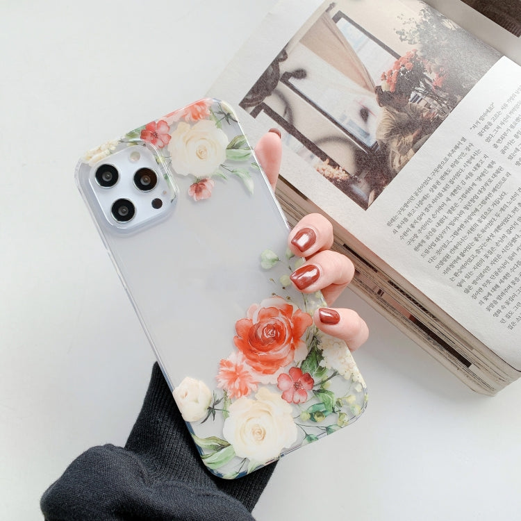 For iPhone 11 Pro Max Hollow Flowers Pattern TPU Protective Case