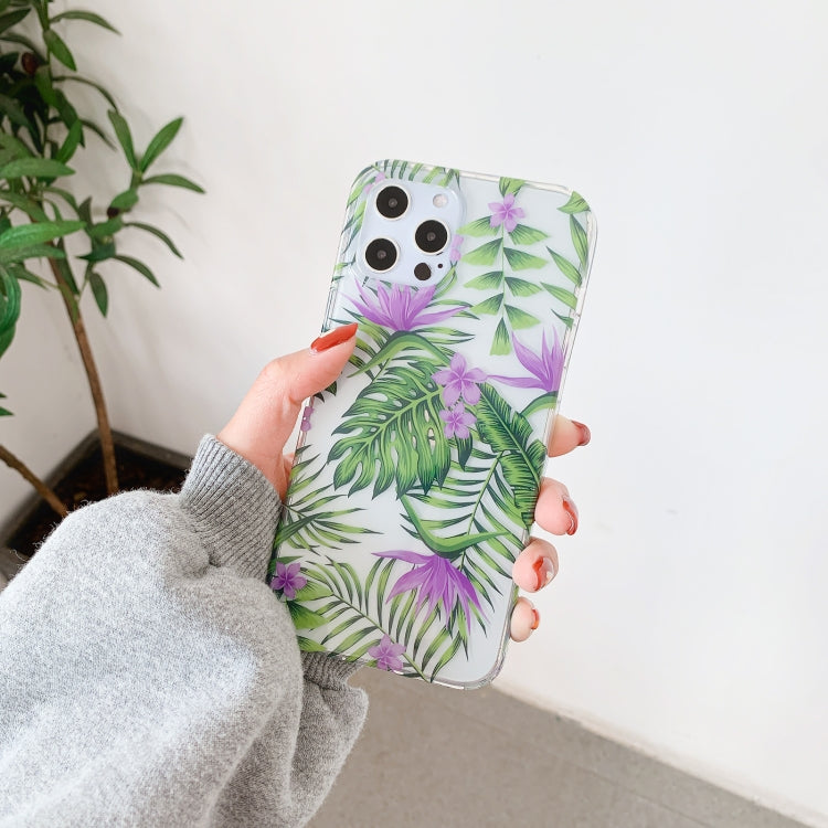 For iPhone 11 Pro Max Hollow Flowers Pattern TPU Protective Case