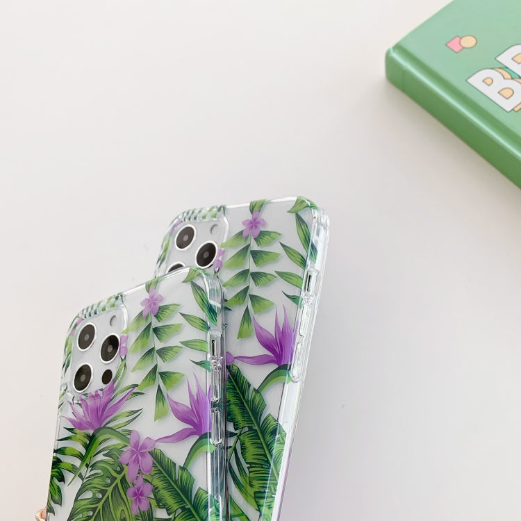 For iPhone 11 Pro Max Hollow Flowers Pattern TPU Protective Case