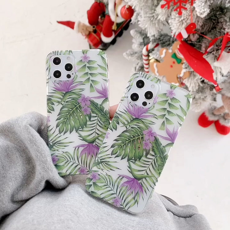 For iPhone 11 Pro Max Hollow Flowers Pattern TPU Protective Case