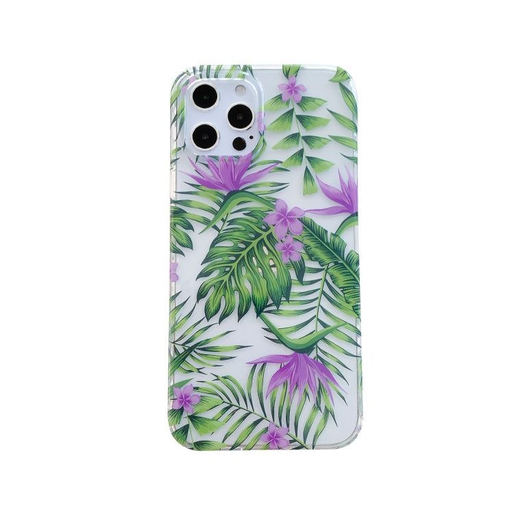 For iPhone 12 / 12 Pro Hollow Flowers Pattern TPU Protective Case