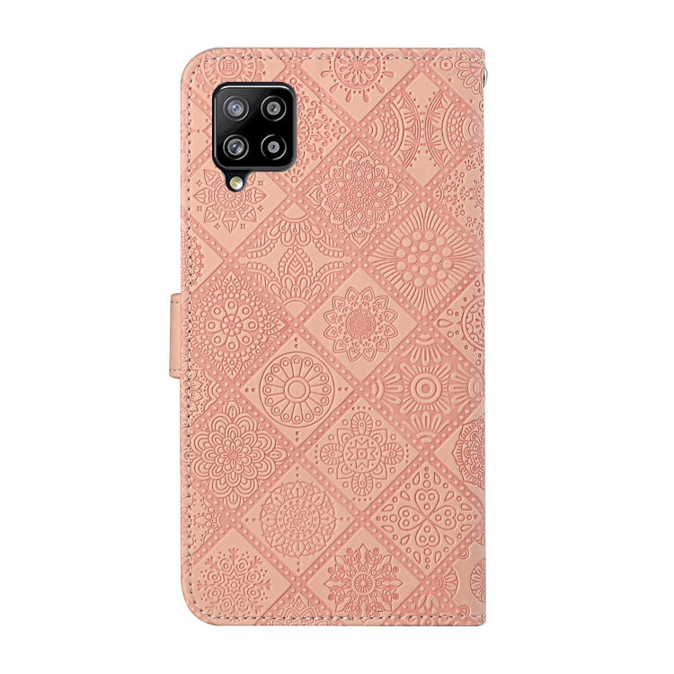 For Samsung Galaxy A12 Ethnic Style Embossed Pattern Horizontal Flip Leather Case with Holder & Card Slots & Wallet & Lanyard
