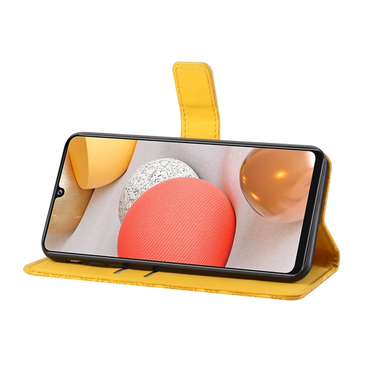 For Samsung Galaxy A12 Ethnic Style Embossed Pattern Horizontal Flip Leather Case with Holder & Card Slots & Wallet & Lanyard