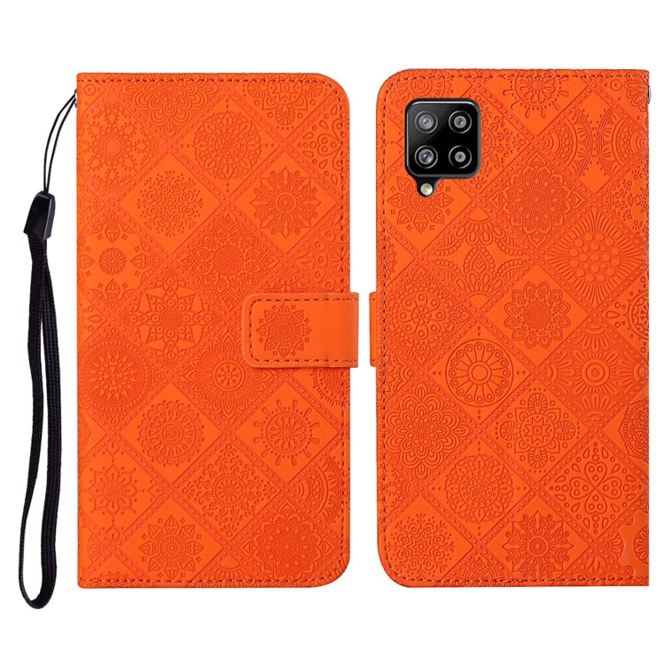 For Samsung Galaxy A12 Ethnic Style Embossed Pattern Horizontal Flip Leather Case with Holder & Card Slots & Wallet & Lanyard